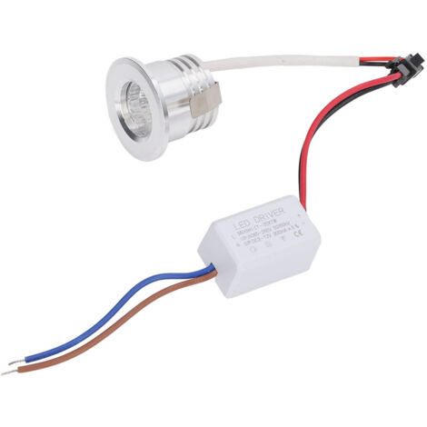 [LED-Einbaustrahler] Mini-Einbaustrahler mit COB-Technologie und Aluminium-Kühlkörper, AC 85–265 V, 3 W, warmweißes Licht (3000 K) für den Innenbereich