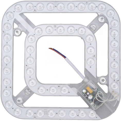 Ersatz-LED-Puck für Deckenleuchten, 24 W, 2100 lm, 3 Farbtemperaturen, aus Polycarbonat und Aluminium, 28 x 22,5 cm