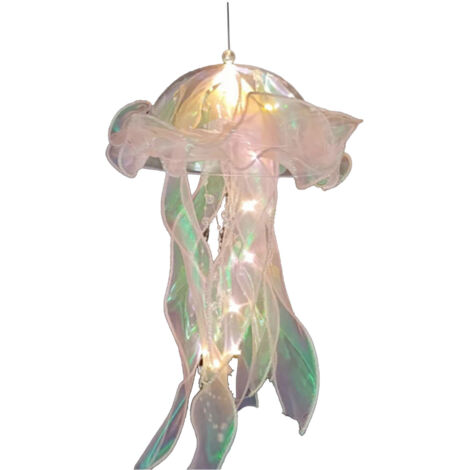 Quallenlampe – Tragbare PVC-Nachtleuchte und nautische Deko-Nachtleuchte – Kreative rosa Hänge-Nachtleuchte (1/4)