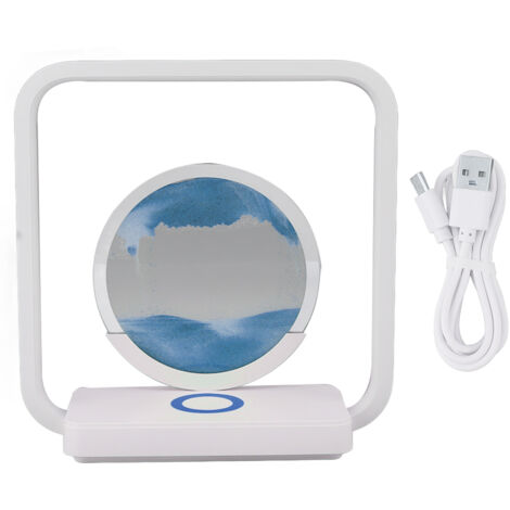 Mobile Sandkunst-Schreibtischlampe, USB-Anschluss, blaues Modell, 966 g, 26 x 25 x 9,6 cm, LED-Beleuchtung mit dynamischer 3D-Malerei für die Heimdekoration (1/5)