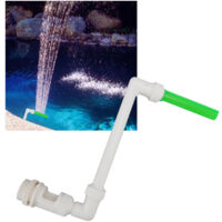 Dekorativer Poolbrunnen mit fluoreszierender PVC-Düse G1 1/2 bis G2 – Richtung und Höhe einstellbar