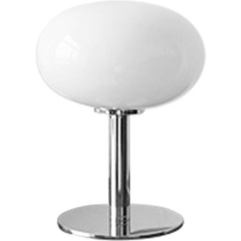 Elegante, moderne Nachttischlampe mit Eisenfuß – Weiß, schlichter Messing-Drehknopf, robustes Design für Zuhause und Büro (1/5)