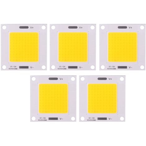 DIY 50W Hochleistungs-LED-Deckenleuchte mit COB-Lampe (5000LM, warmweiß, 3000K), 5-teiliges Set aus Aluminium (4 cm)