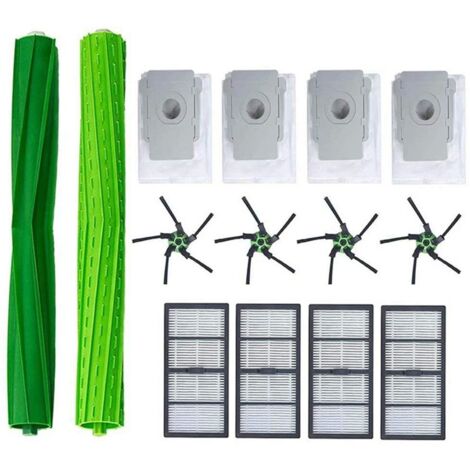 Kit de 14 piezas para iRobot Roomba S9 y S9+, que consta de cepillo para robot aspirador, filtro HEPA, cepillo lateral y bolsa para el polvo. (1/4)
