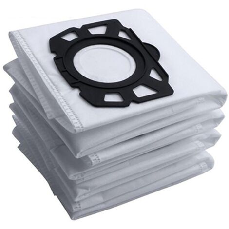 Paquete de 3 bolsas blancas para aspiradoras Kärcher WD4, WD5, WD6, MV4, MV5 y MV6, fabricadas con materiales ecológicos. (1/4)