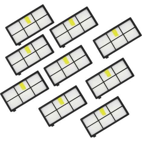 Paquete de 10 filtros para iRobot Roomba serie 800 y 900, accesorios de filtro de repuesto para aspiradoras. (1/4)