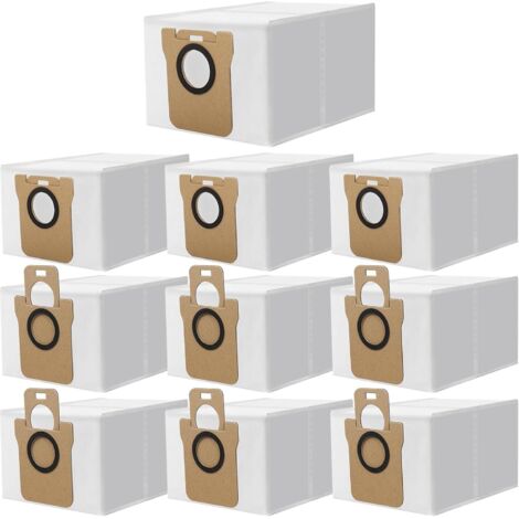 Paquete de 10 bolsas para aspiradoras Xiaomi X10 y otras series, con una gran capacidad de 2,5 litros. (1/4)