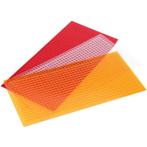 Kit de reparación de luz trasera Jeffergarden: juego de 3 piezas fabricado en plástico rojo/amarillo/transparente, 192 x 95 mm. (1/4)