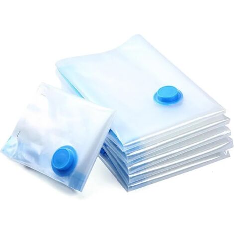 Bolsa de vacío transparente para guardar colchones, bolsa de vacío grande para ropa, organizador de edredón compresible, ahorra espacio (80 x 100 cm, paquete de 6)