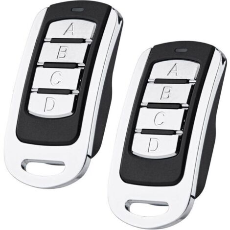 Juego de 2 mandos a distancia para puertas de garaje de 250-868 MHz, compatibles con HSM4, HSE4, SE2, D302, D304 y D384. (1/4)