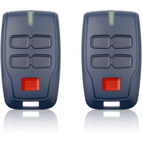 Control remoto para portón de 4 canales, 4 botones, color azul, con código variable, 433,92 MHz (paquete de 2) (1/4)