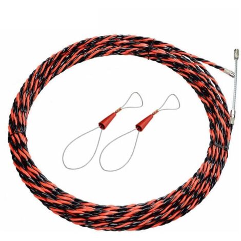 Aguja retráctil para trefilado de alambre de 50 m – espiral de acero Ø5 mm para electricistas (1/4)