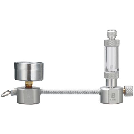 Kit generador de CO2 para acuarios, fabricado en aleación de aluminio con contador de burbujas y válvula antirretorno. (1/5)