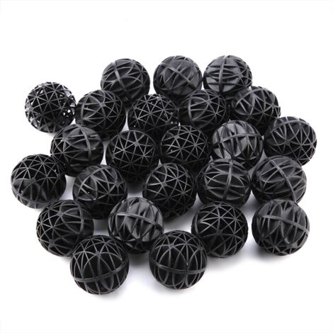Bolas de biofiltro de 46 mm para acuarios – PVC + espuma, negras, paquete de 50 (1/5)