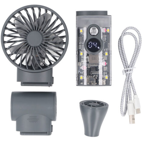 Ventilador y soplador eléctrico de escritorio inalámbrico 2 en 1, tecnología Vortex, 2 baterías de 5000 mAh, 3 niveles de velocidad, ligero (528 g), ideal para ordenadores, deportes y oficina. (1/5)