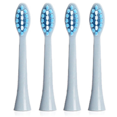 Cabezales de repuesto para cepillo de dientes eléctrico Y1 - Paquete de 4, cabezales con cerdas suaves y tecnología acústica para una limpieza eficaz (40 g, azul) (1/5)