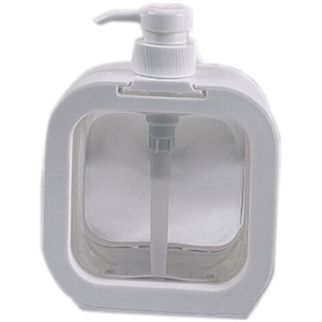 Dispensador de loción de viaje recargable, fabricado en PET transparente e inodoro – 500 ml vacío, ecológico, botella rectangular con dosificador. (1/5)