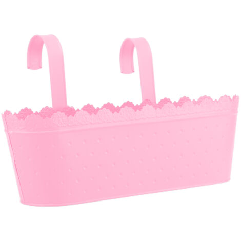 Maceta colgante decorativa con doble gancho – macetas de metal para balcón y jardín con acabado mate. (1/5)