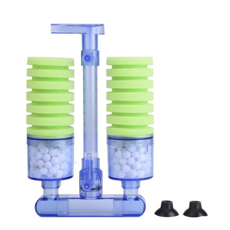 Filtro bioquímico para acuarios XY-2882 con esponja y ventosa para estanques de hasta 200 l.