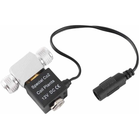 Válvula solenoide silenciosa de CO2 de 12 V para acuarios – conexión de 4x6 mm y rosca M10x1 (1/5)