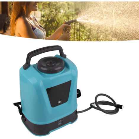 Pulverizador eléctrico, robusto, recargable, 10 l, azul, con asa y batería integrada de 2600 mAh (Tipo C). (1/5)