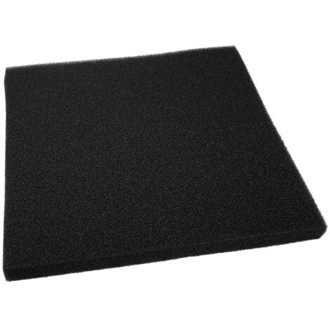 Espuma filtrante de algodón bioactivado para acuario, 50x50x4 cm, color negro. (1/5)