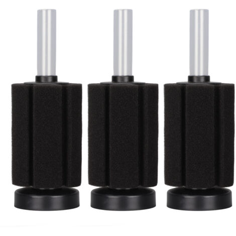 Filtro de esponja bioquímico silencioso para acuario – 3 piezas, material suave, ideal para peces jóvenes y camarones. (1/5)