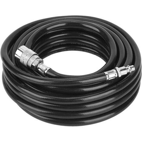 Manguera de PVC de 7,5 m de longitud para compresor de aire comprimido con conexión rápida americana.
