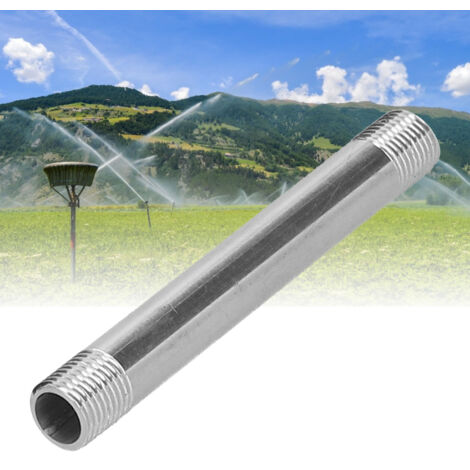 Conector de tubería de acero inoxidable, conexión roscada G1/4 de 10 cm, práctico y duradero para riego y horticultura. (1/5)