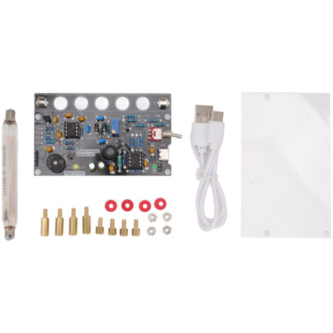 Kit para medir la radiación nuclear (V0.8) – Tubo contador Geiger completamente ensamblado, placa acrílica, cable USB, 380–550 V (1/5)