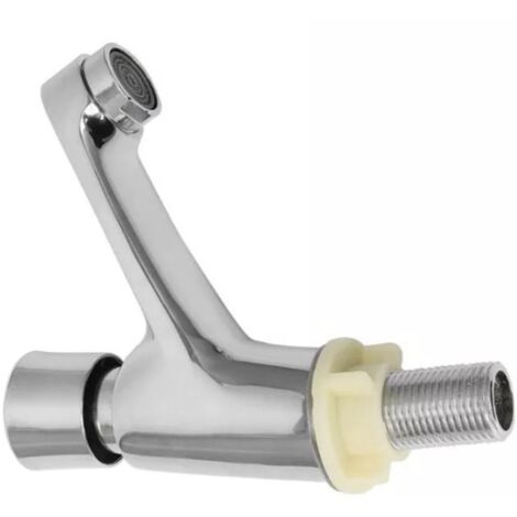 Grifo de baño ahorrador de agua con temporizador – Color plata – 14 x 11 cm – Un solo lavabo – Cobre