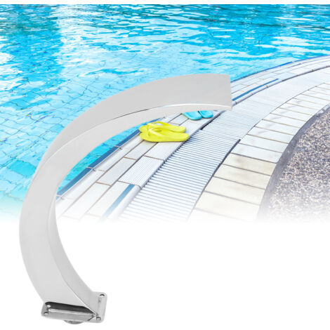 Fuente de cascada redonda curva G1 para piscinas, rosca interna, acero inoxidable 304, fuente exterior para parques infantiles [Fuente para piscina] + [Modelo G1] + [Cascada curva de acero inoxidable] (1/5)