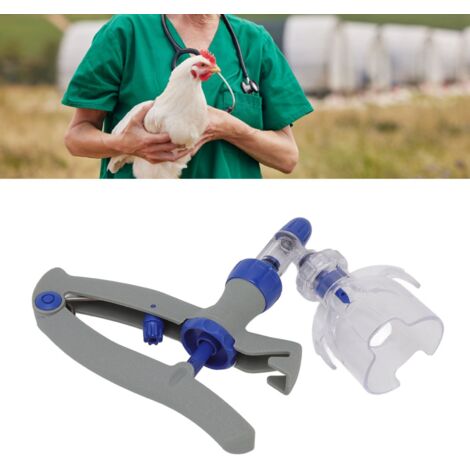Jeringa veterinaria automática, estable, desmontable y adaptable de larga duración para pollos, ovejas, patos y cerdos, 1 ml, plástico. (1/5)