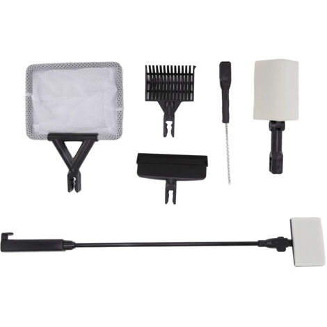Kit de limpieza para acuario 6 en 1 – ABS – Raspador de algas, pala para arena, esponja para esquinas (1/5)