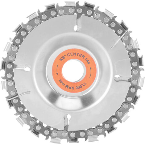 Disco de cadena para amoladora angular de 5/8" para carpintería – 10 cm de diámetro, carburo para madera, plástico, caucho duro y hielo. (1/5)