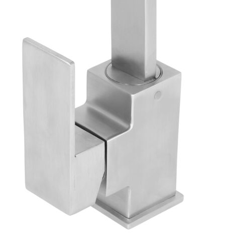 Grifo de cocina G1/2 con brazo giratorio de 360° y 2 mangueras flexibles – grifo termostático de acero inoxidable 304 para baños. (1/5)