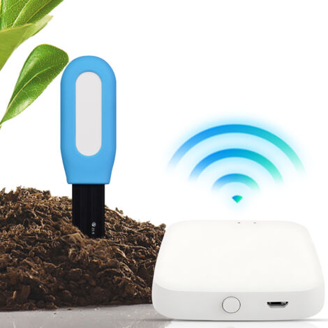 Sensor de humedad del suelo Bluetooth 2 en 1 con sonda de acero inoxidable: control mediante aplicación, Alexa y Google Home ideal para plantas de interior y exterior, así como para jardines e inverna (1/5)