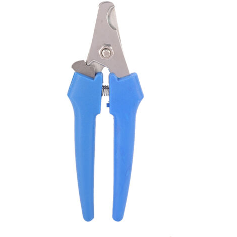 Cortador de trenzas robusto, de metal azul, de 16,5 cm, con resorte integrado. (1/5)
