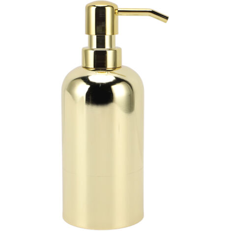 Elegante dispensador de jabón con mecanismo de pulsación para cocina y baño, fabricado en acero inoxidable color oro 201 – Bomba de líquido robusta y lujosa (1/5)