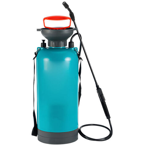 Pulverizador portátil de presión de 8 litros para jardín y huerto con válvula de vacío, lanza giratoria y correa de transporte ergonómica. (1/5)