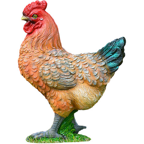 Gallina decorativa de resina, gallina madre, pollito, 1 pieza, escultura, jardín, modelo de ave de corral, regalo, materiales para manualidades