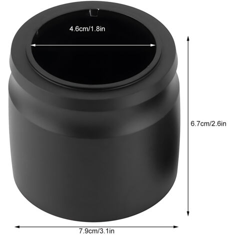Vaso medidor de aluminio de 58 mm con anillo dosificador para portafiltros – recipiente para espresso, negro o plateado (1/5)