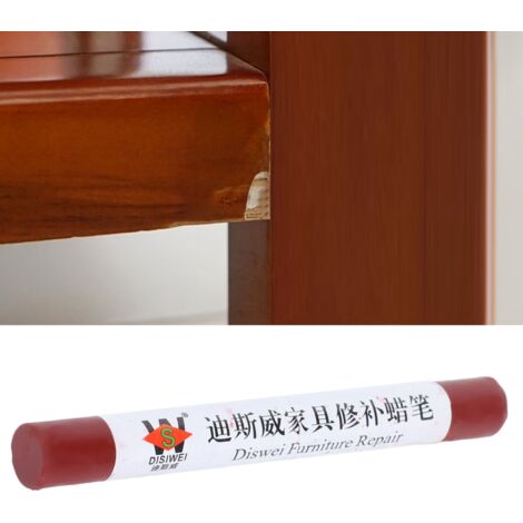 Bolígrafo reparador de madera [2 unidades, color: caoba, longitud: 11 cm] Bolígrafo reparador para madera y revestimientos compuestos, cera no tóxica