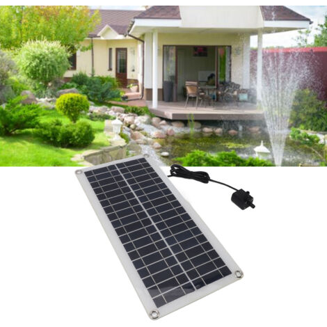 Bomba solar para fuente  12 V CC, 50 W  Panel policristalino  Ecológica y alimentada por energía solar