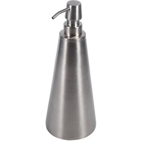 Dispensador de jabón con bomba, fabricado en acero inoxidable 304, 800 ml, antideslizante, para baño o cocina, gran capacidad, recipientes para champú y leche, 1 unidad. (1/5)