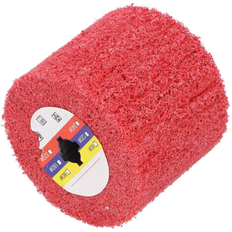 Disco de pulido de nailon para máquinas pulidoras, disco alisador de 120 x 100 mm, rojo, accesorio versátil para acero inoxidable. (1/5)