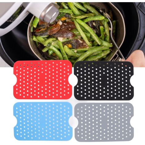 Revestimientos de silicona reutilizables para freidoras de aire – 4 unidades, resistentes a altas temperaturas, aptos para alimentos, con cierre magnético. (1/5)