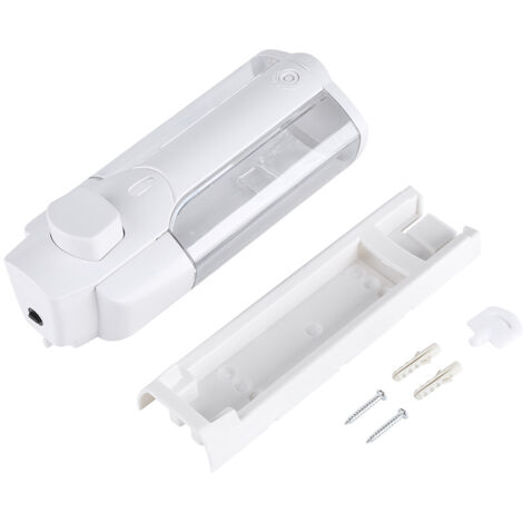 Dispensador manual de pared para jabón líquido, champú y loción – 350 ml – ABS – Transparente (1/5)