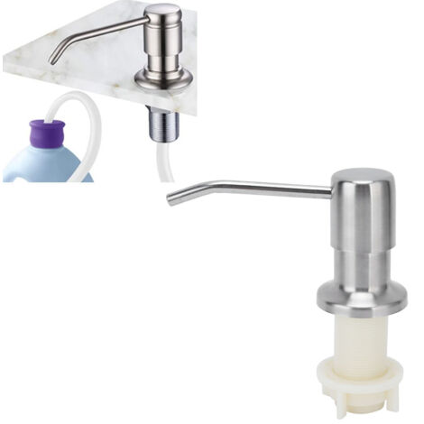 Dispensador de líquidos de acero inoxidable 304 con tubo de extensión para fregaderos empotrados. (1/5)
