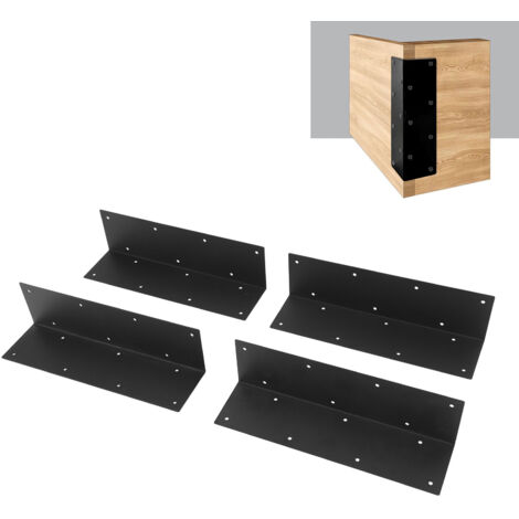 Escuadras para bancales elevados – Escuadras de acero galvanizado (juego de 4) – Dimensiones 7,6 x 7,6 cm – Altura 22,9 cm